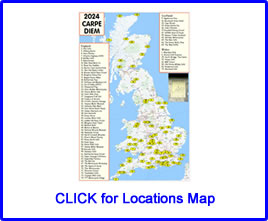 Carpe Diem 2024: Map of UK showing all seventy five locations.
